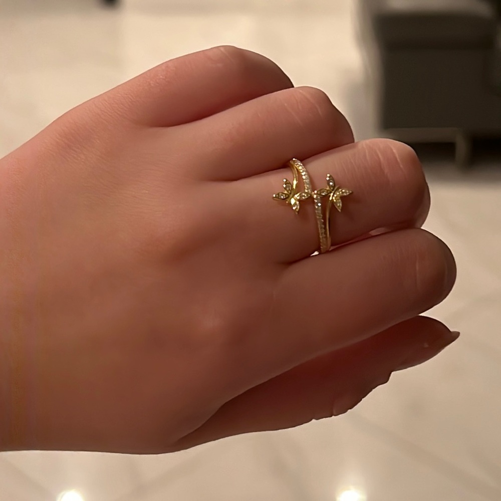 Silver ring (925) gold plated